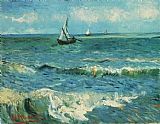 Marie Paintings - Seascape at Saintes Maries 1 by Vincent van Gogh